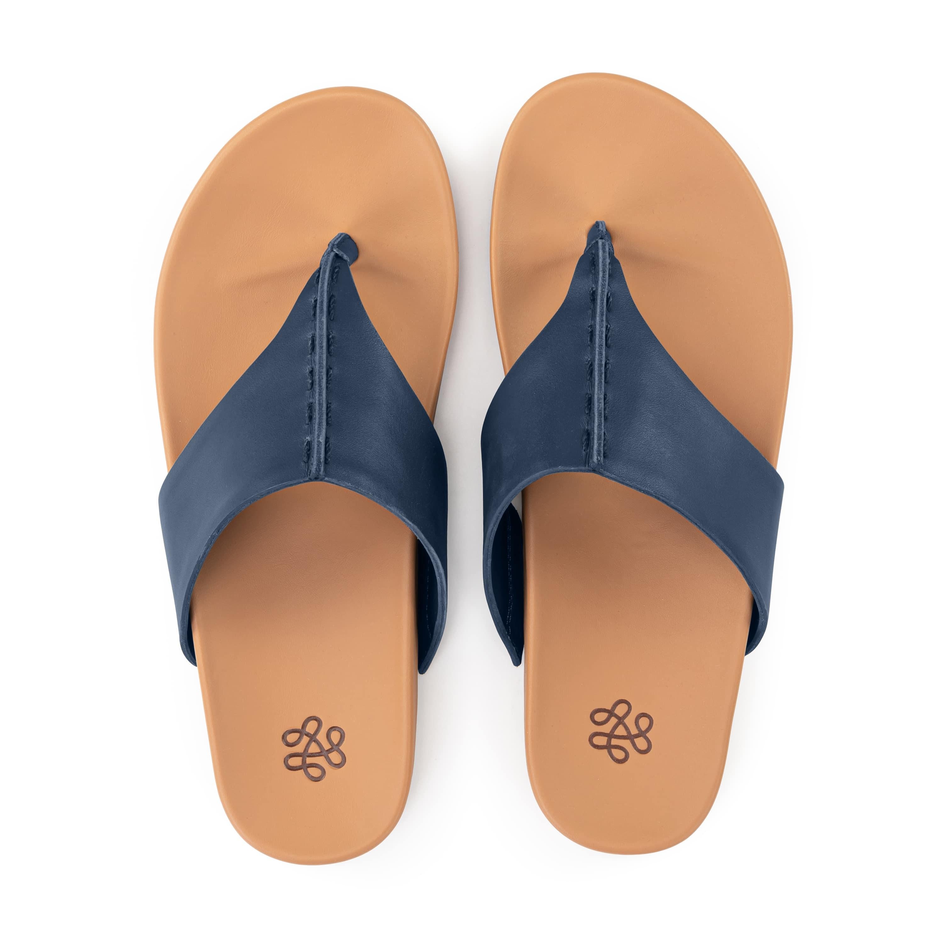 Everly Sandal - Leather - Indigo