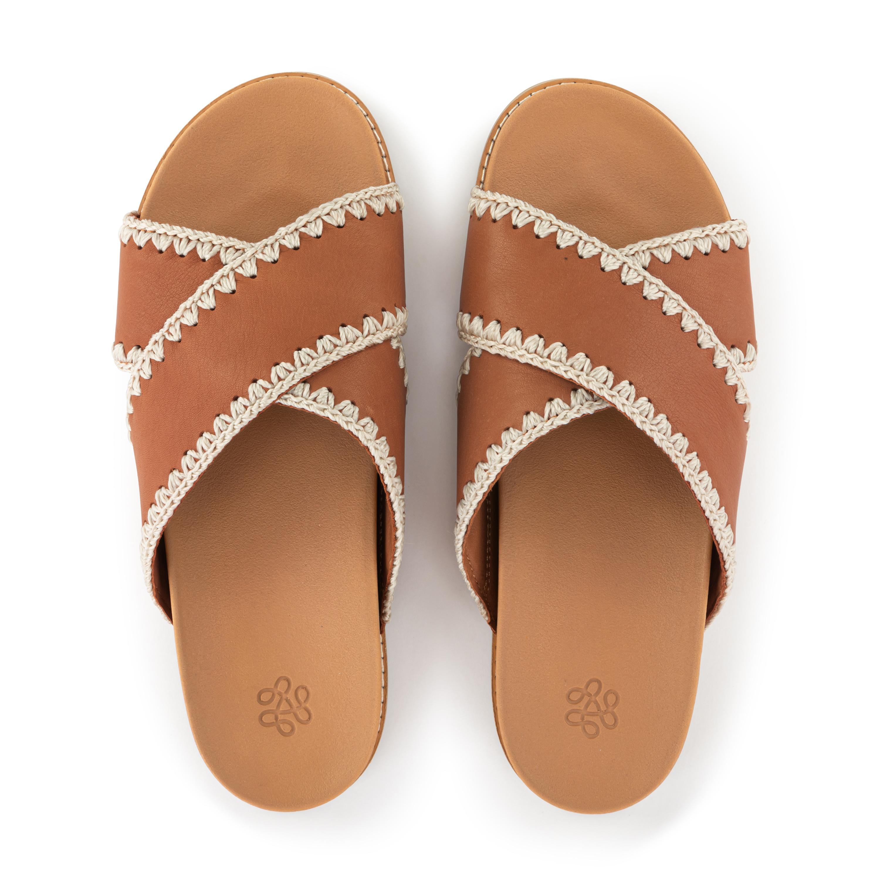 Penelope Sandal - Leather - Tobacco