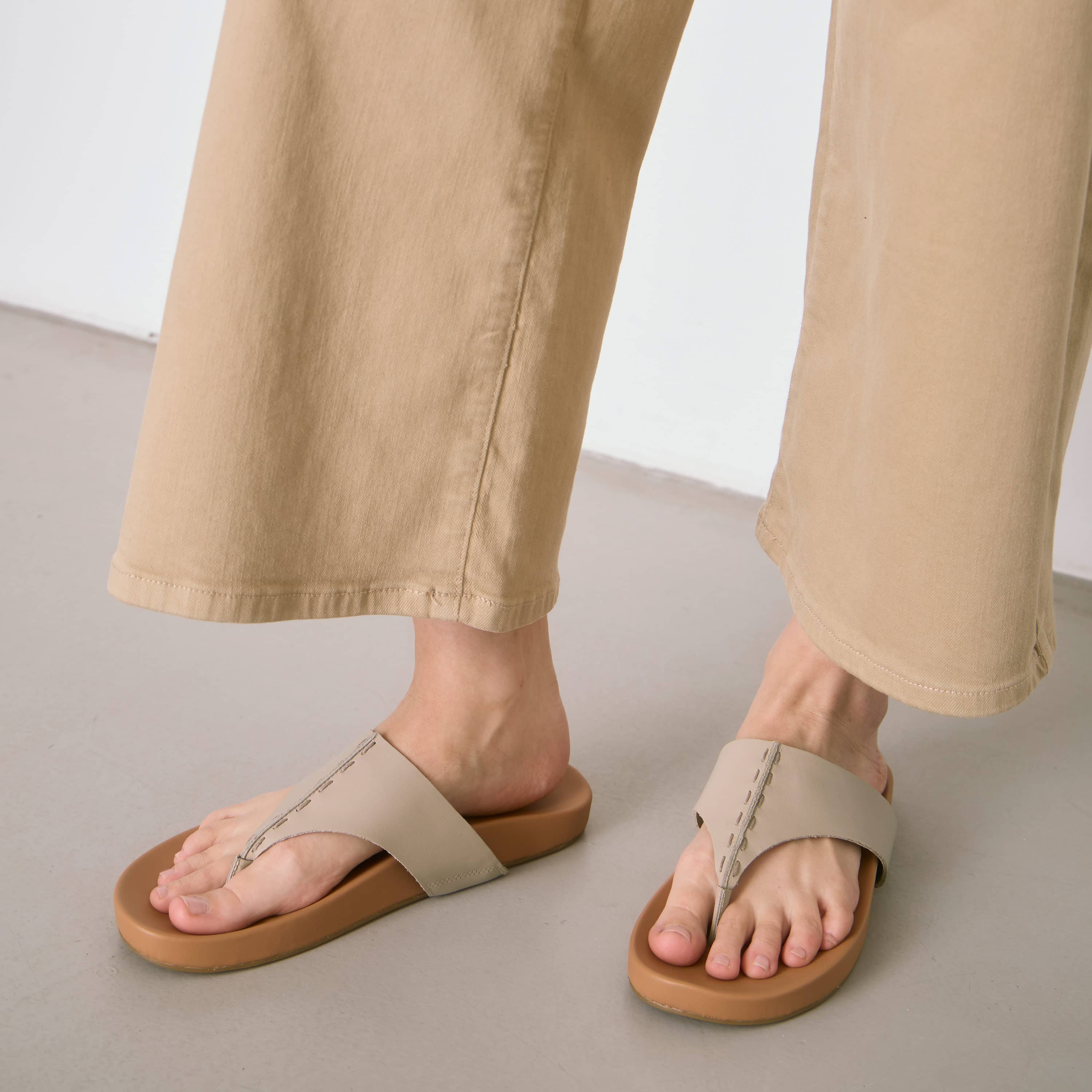 Everly Sandal - Leather - Sand