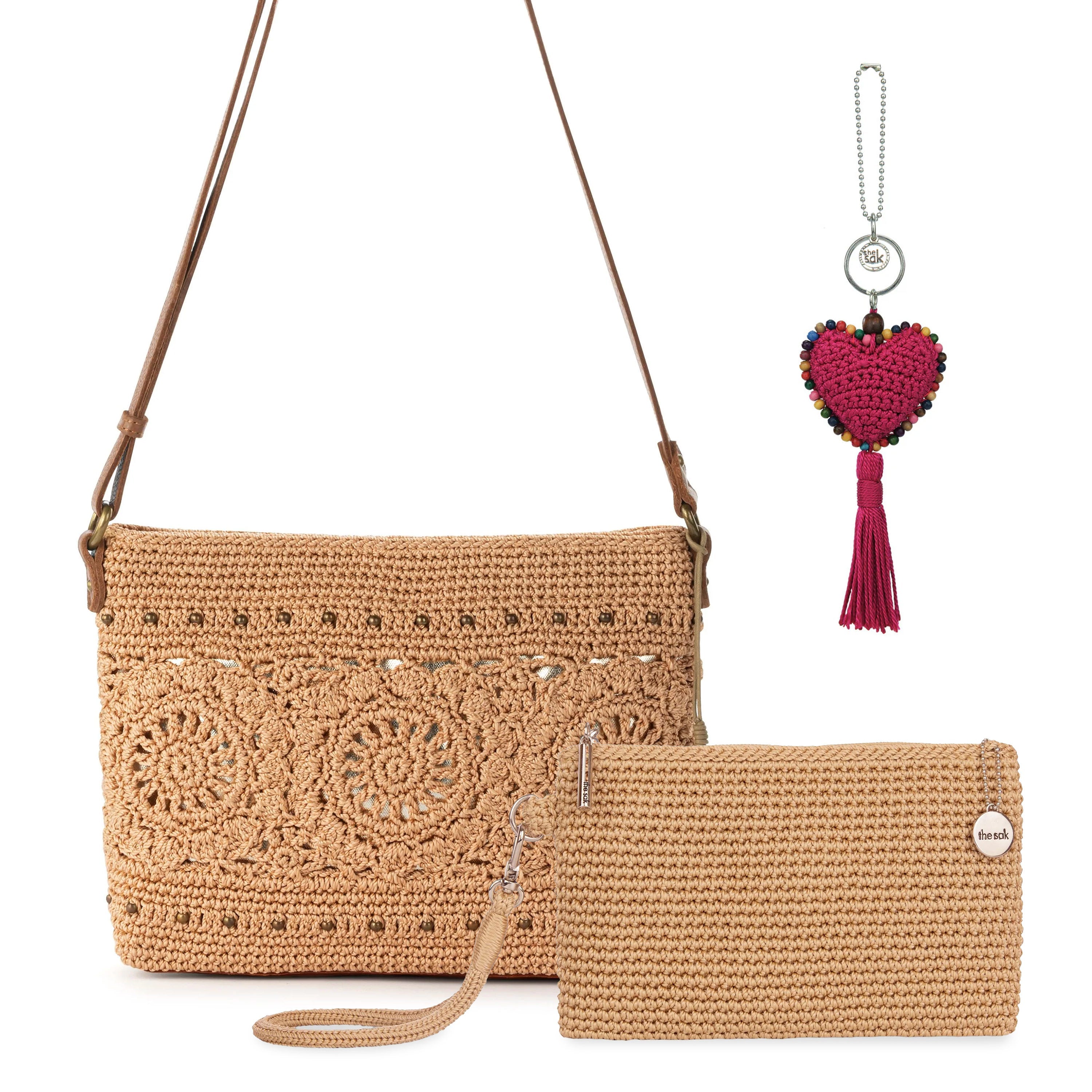 Melrose Crossbody 3 Piece Set - Hand Crochet - Bamboo Medallion