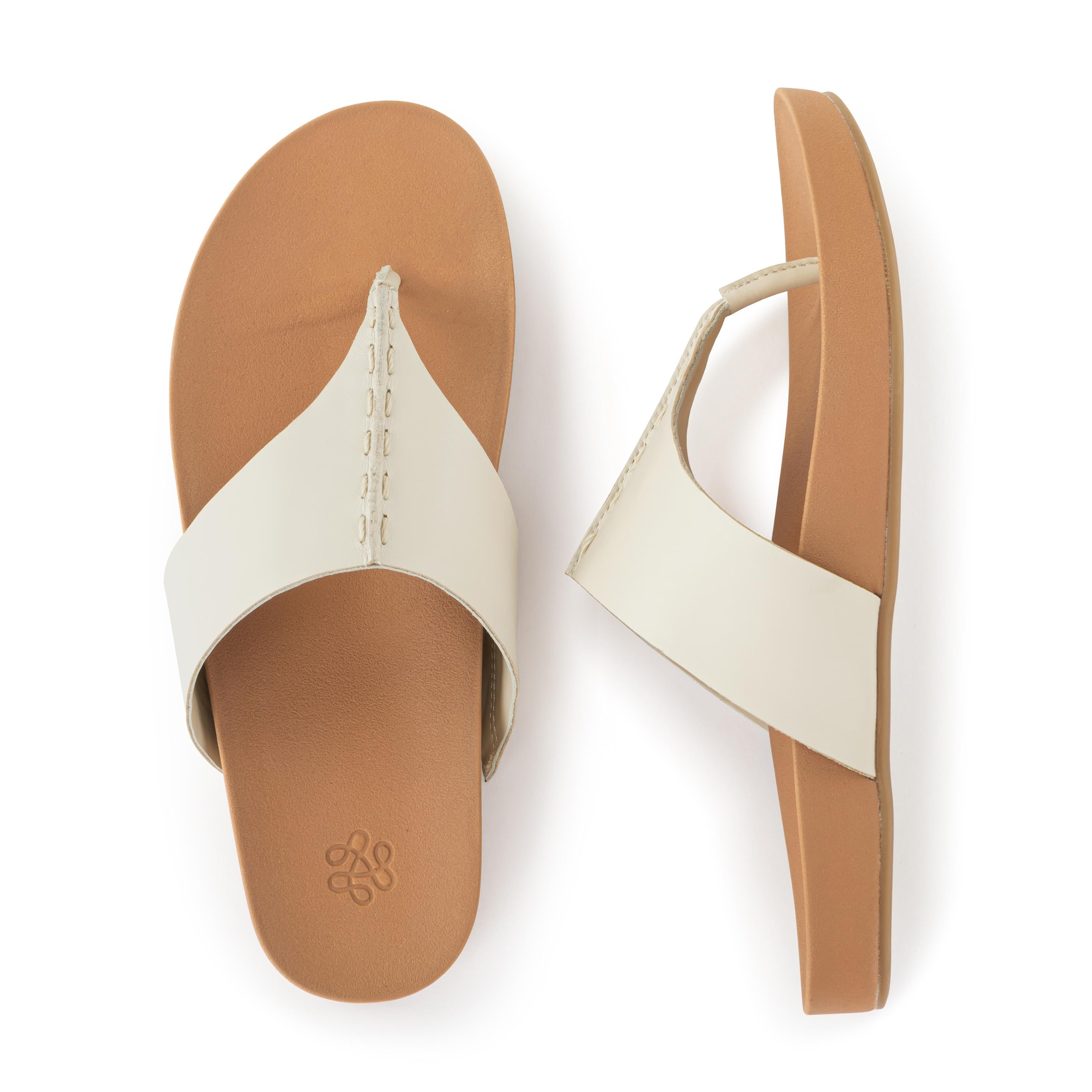 Everly Sandal - Leather - Stone