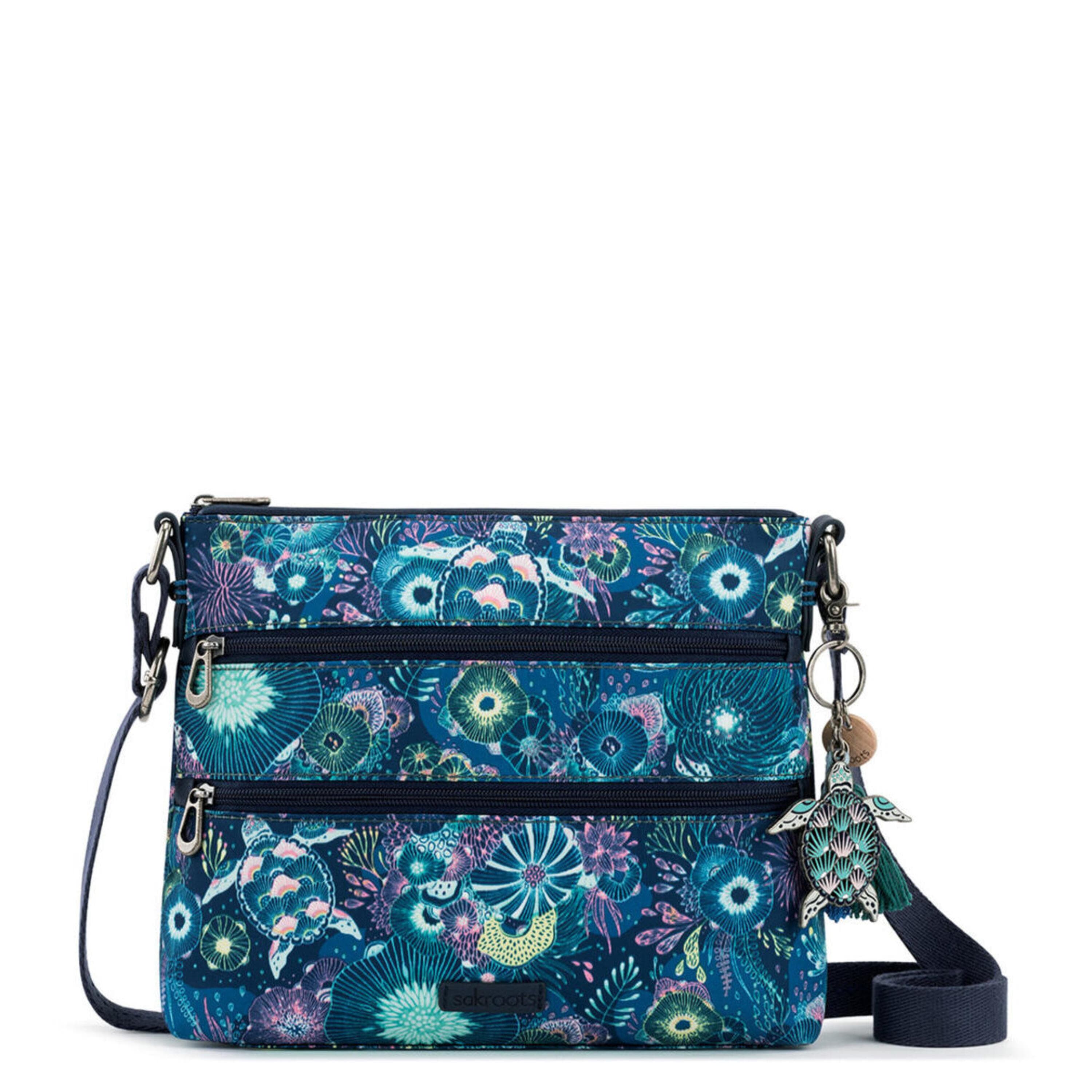 Basic Crossbody - EcoTwill - Royal Blue Seascape