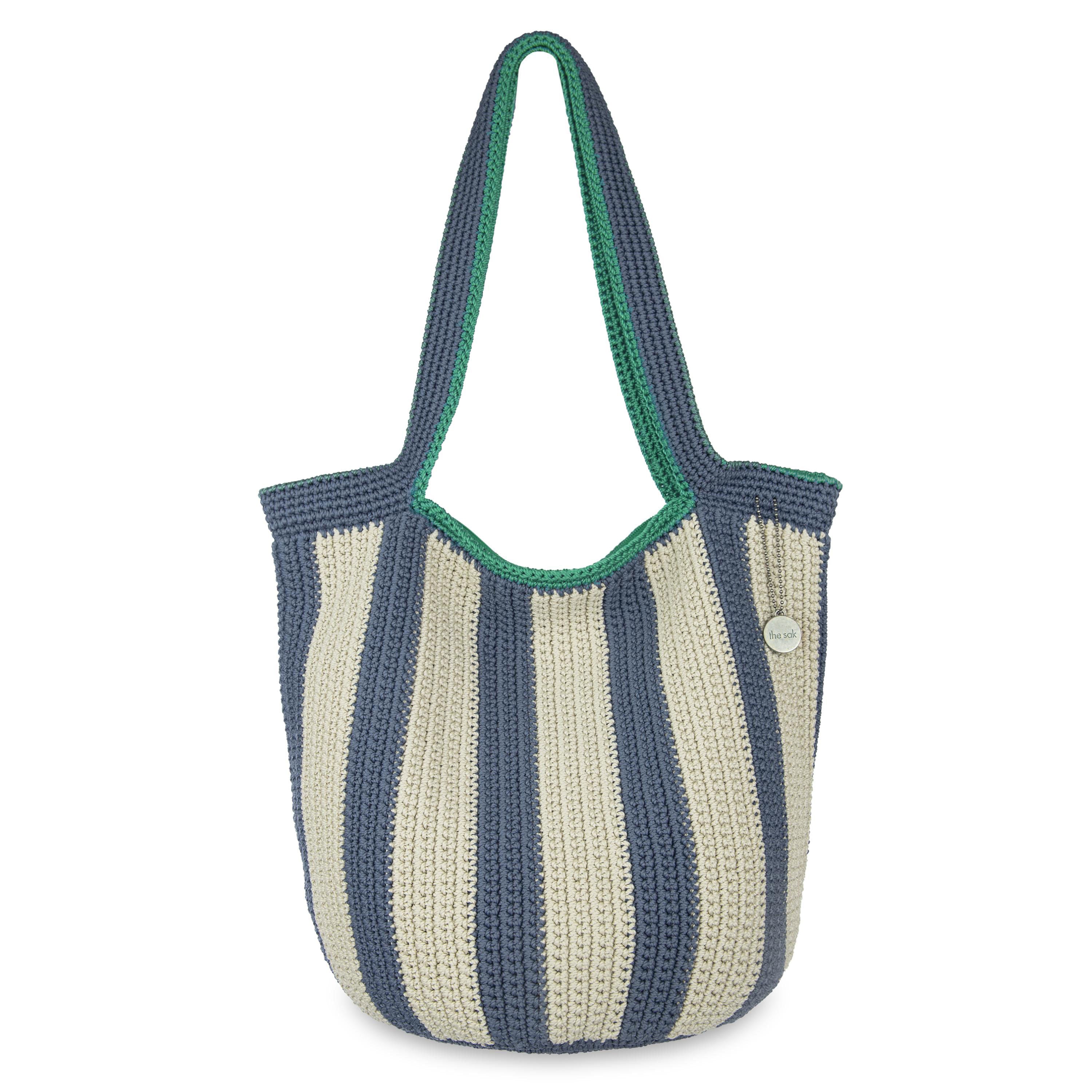 120 Tote - Hand Crochet - Maritime Stripe