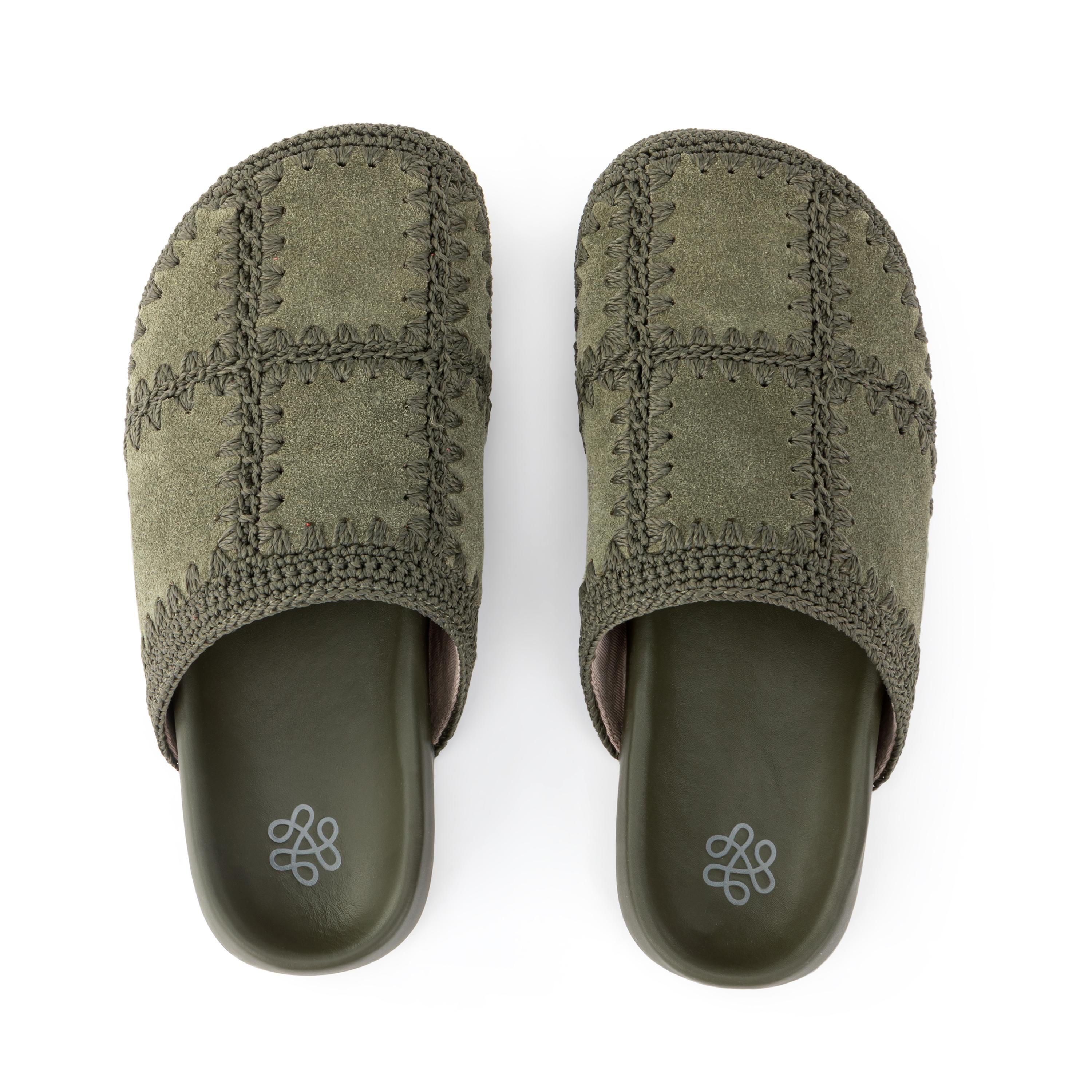 Bolinas Clog - Leather - Moss Suede Patch