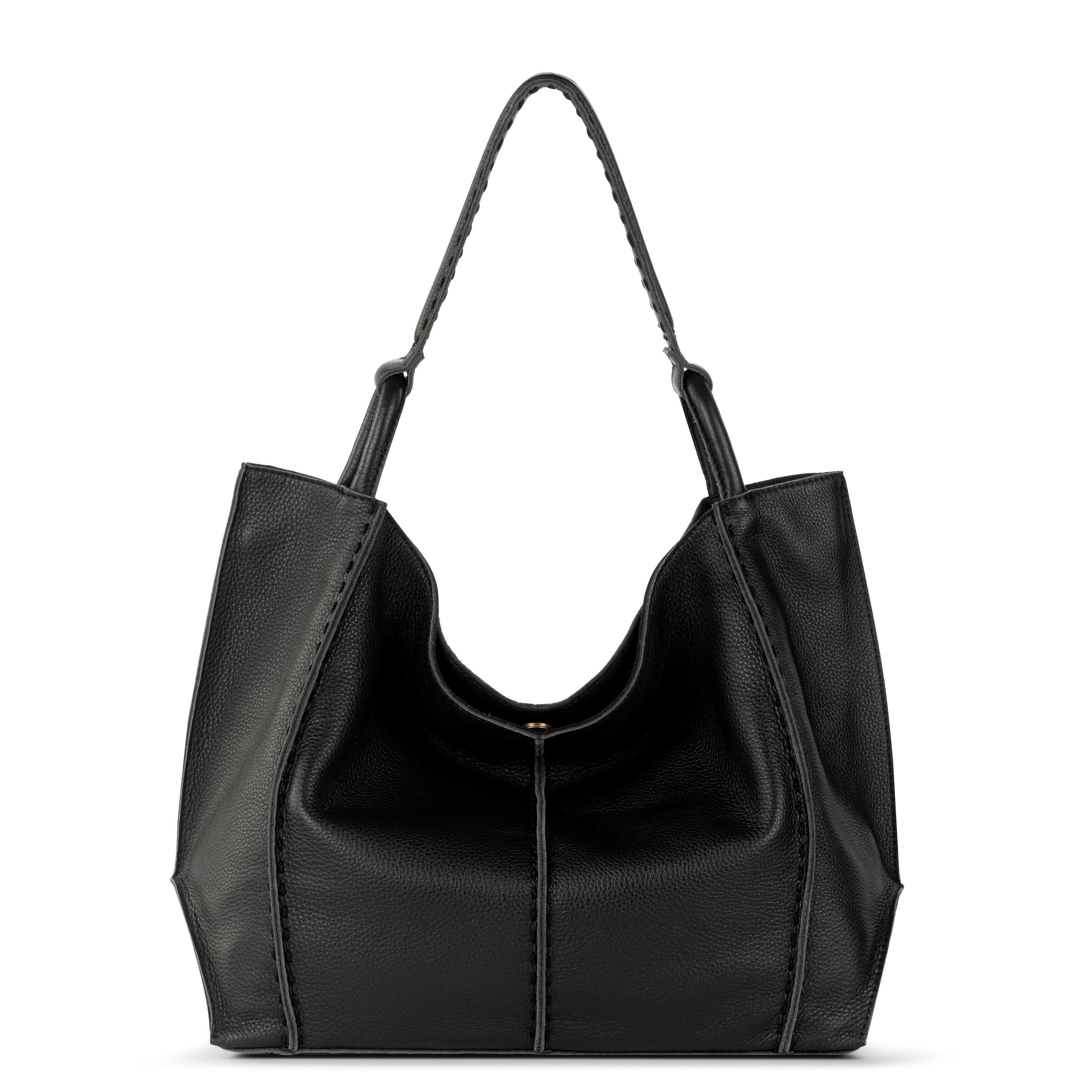 Los Feliz Large Tote - Leather - Black Pebble