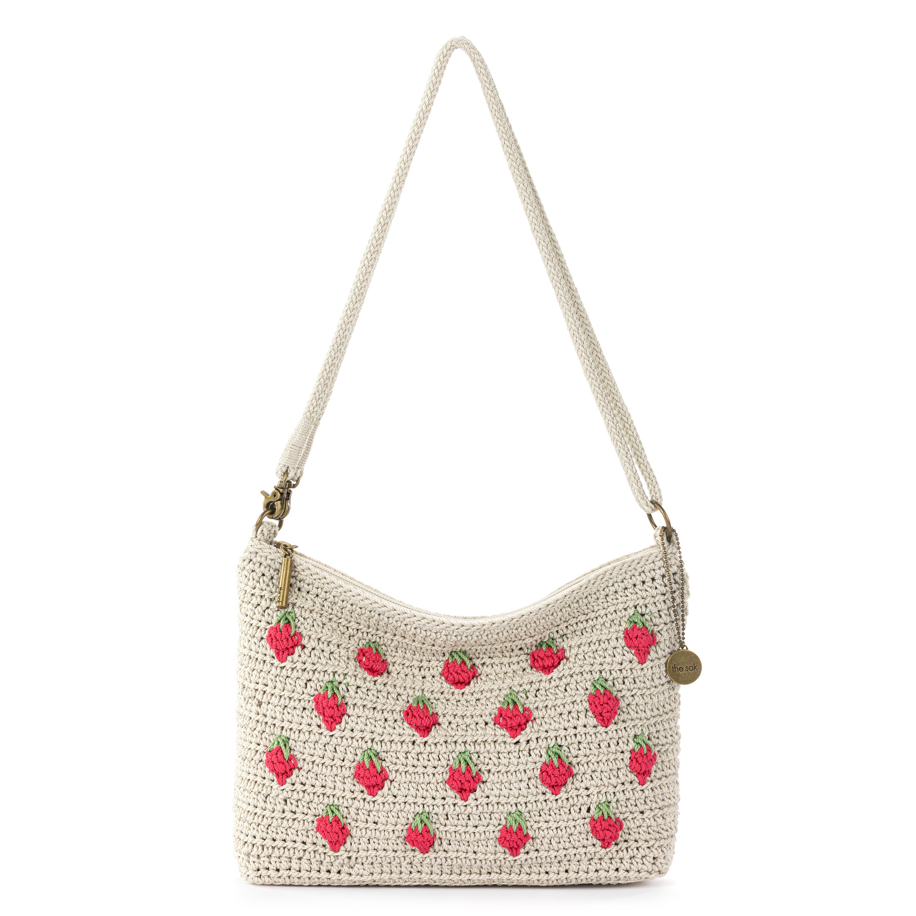 Lumi Crossbody - Hand Crochet - Natural Strawberries