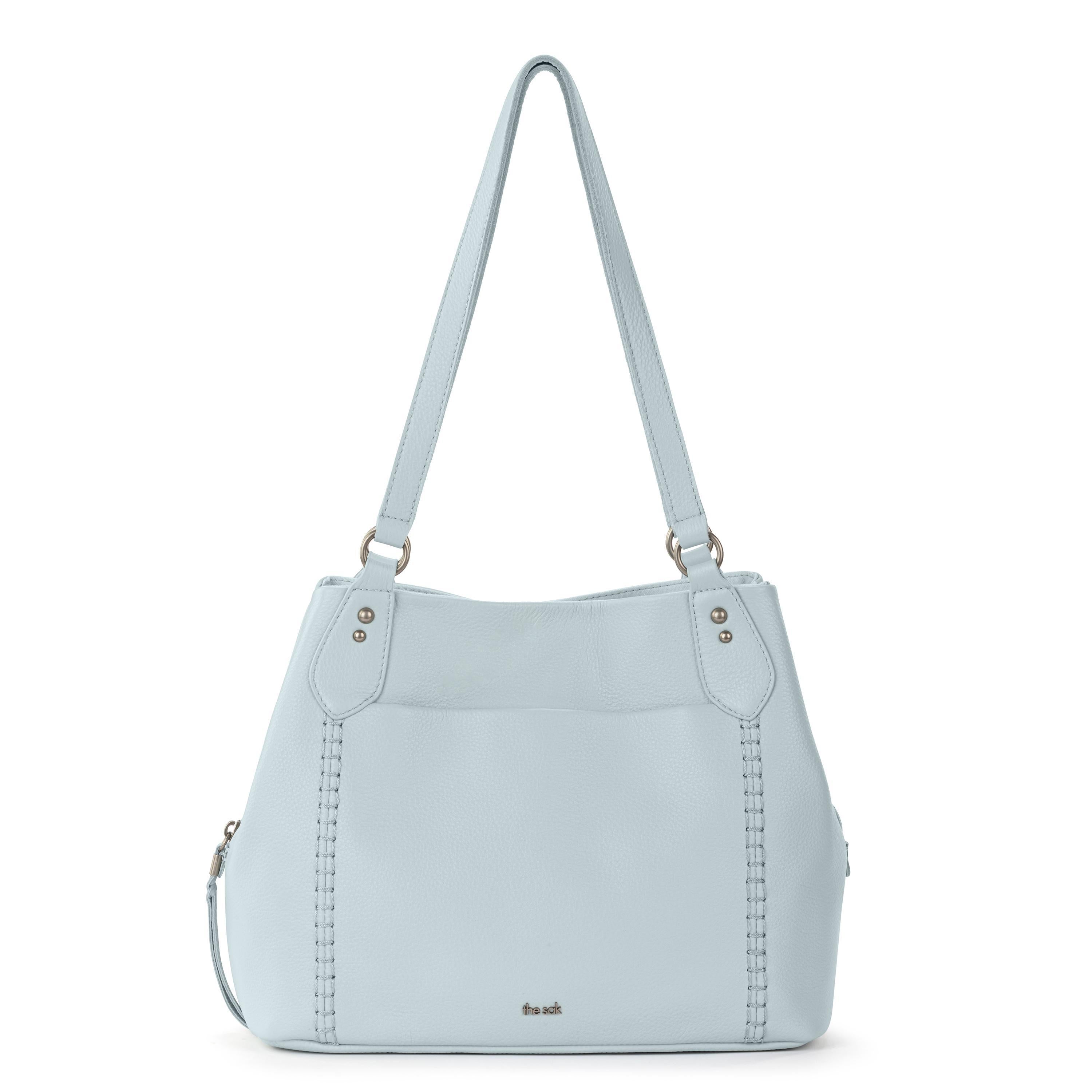 Melrose Satchel - Leather - Ice Blue
