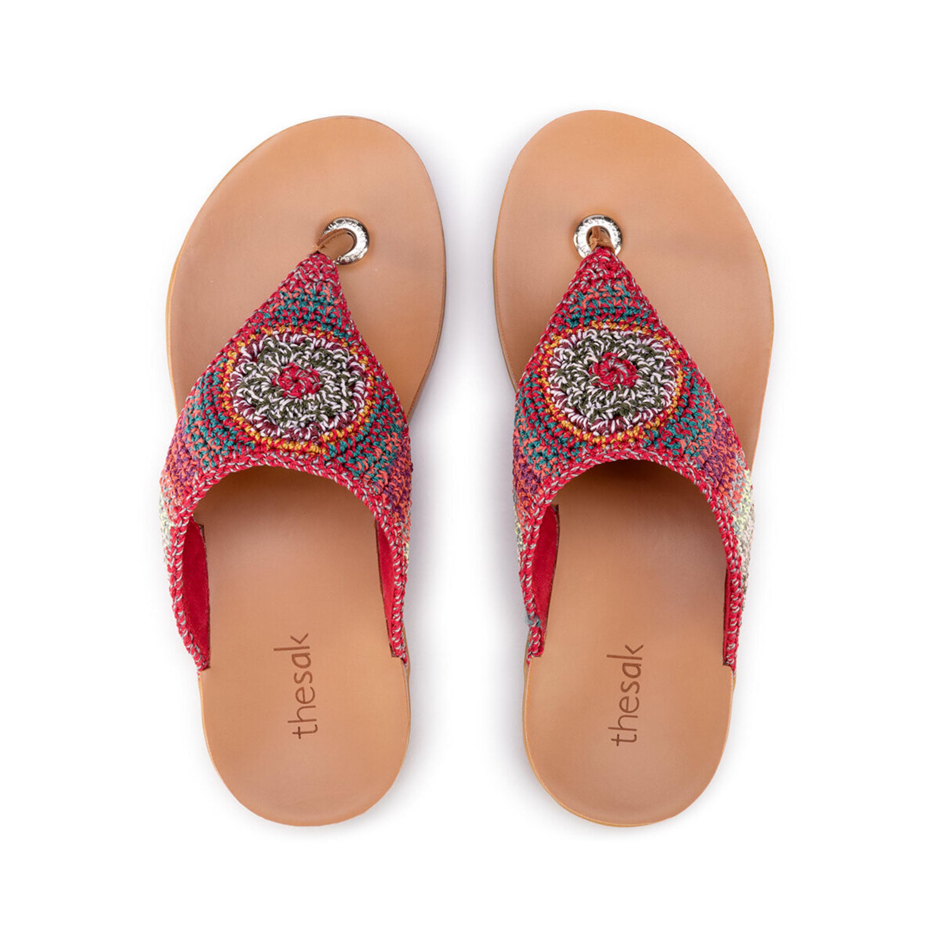 Shana Sandal - Hand Crochet - Sunset Stripe