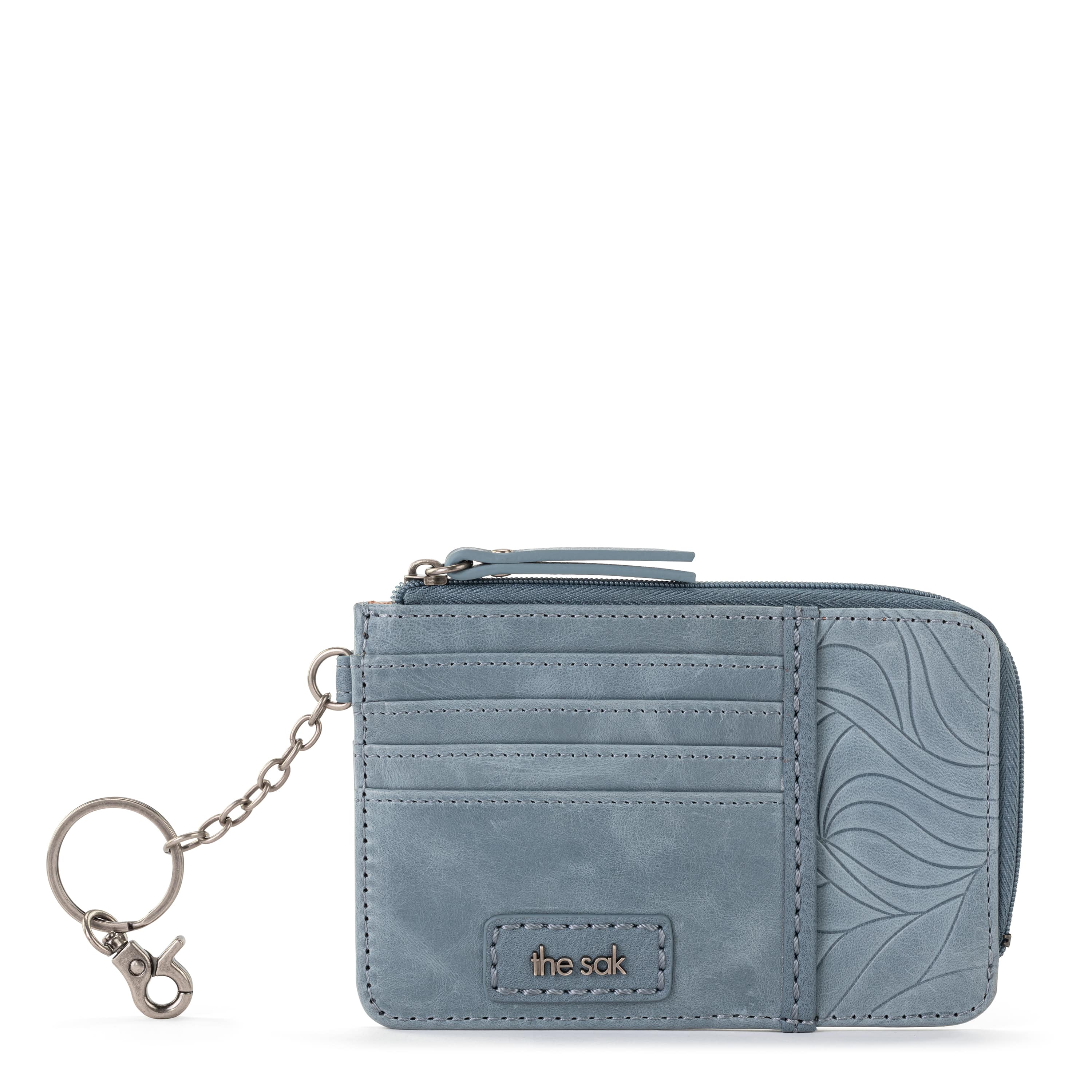 Iris Card Wallet - Leather - Maritime Wave Embossed
