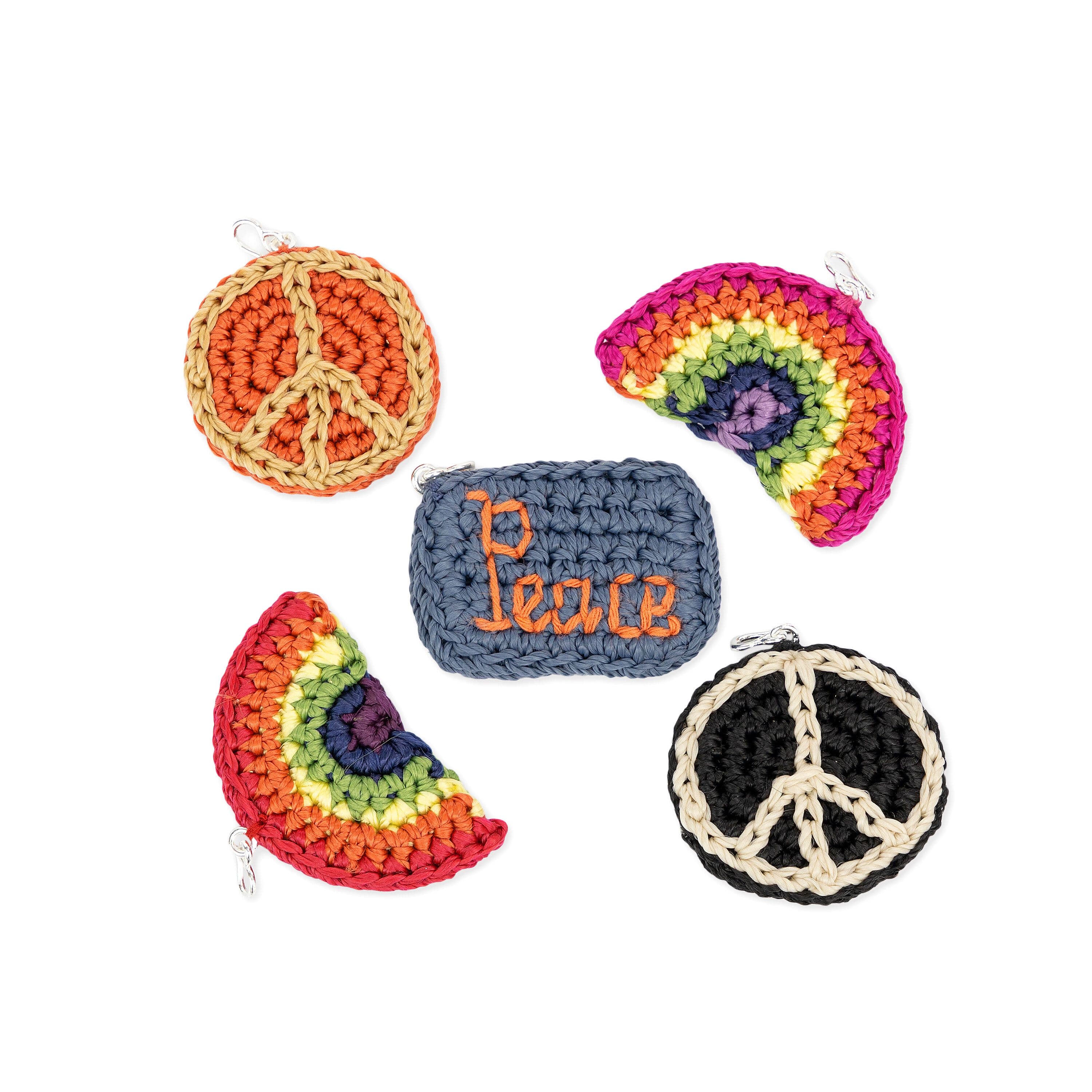 Yarnicharmz 5 Pack - Hand Crochet - Peace