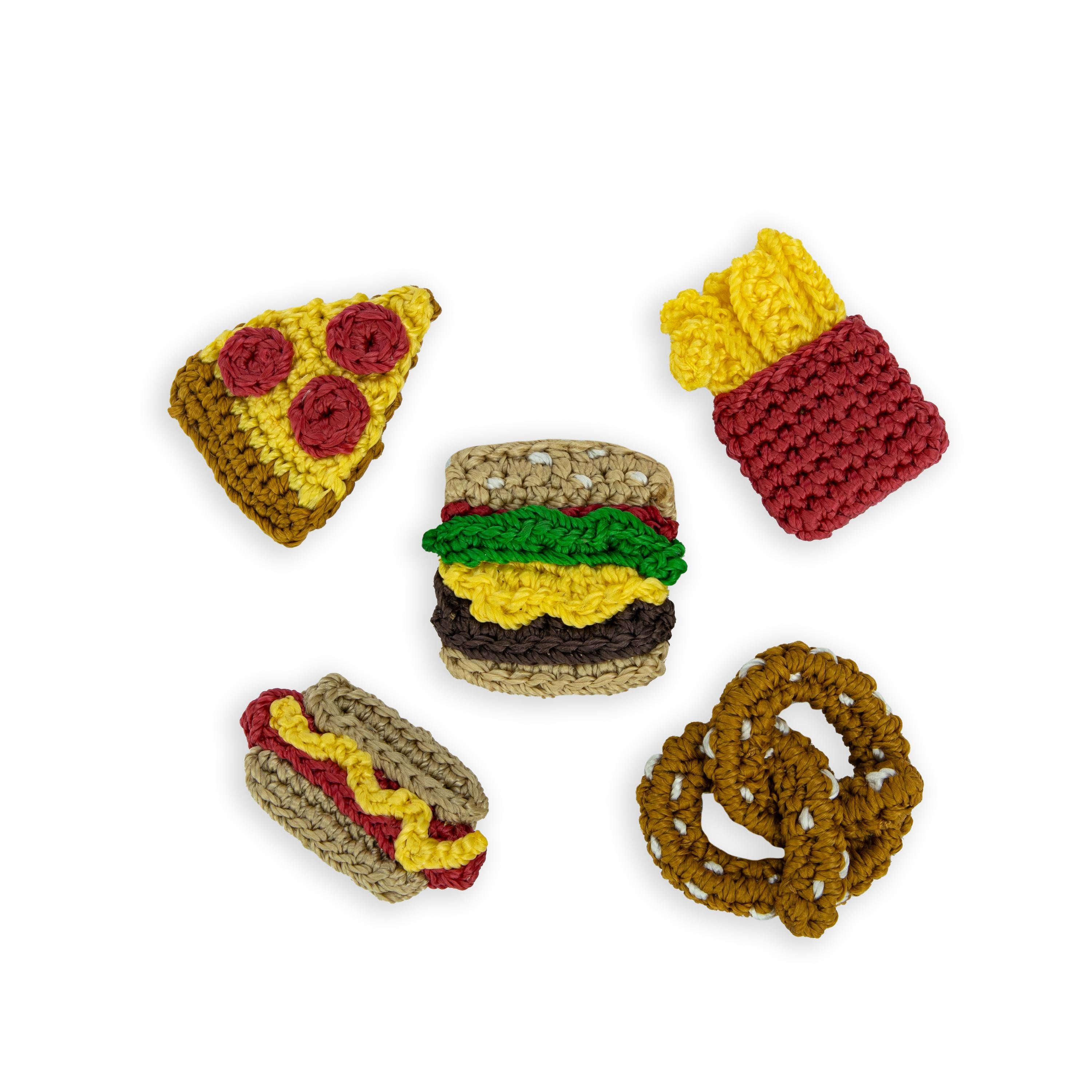 Yarnicharmz 5 Pack - Hand Crochet - Fast Food