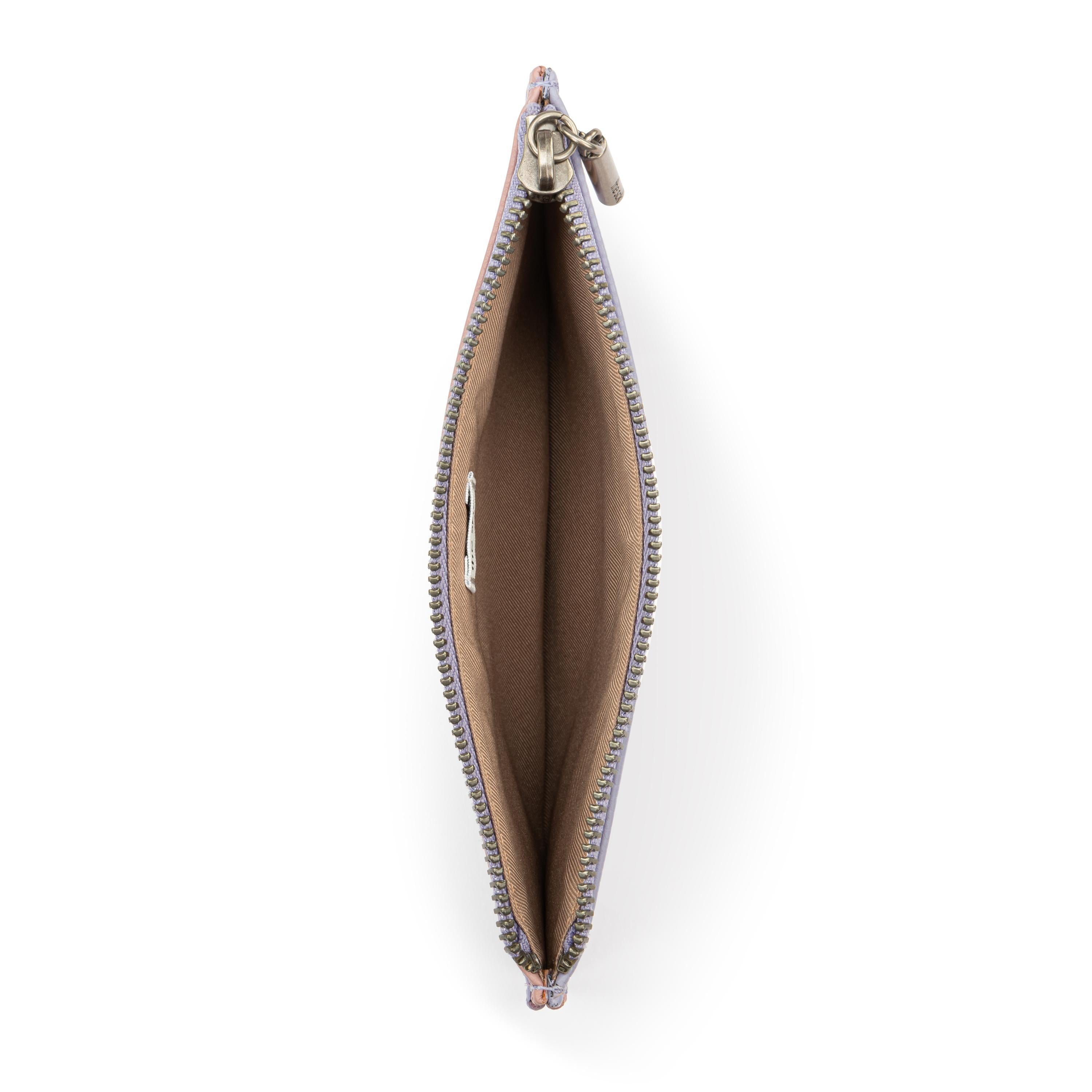 Neva Large Card Wallet - Leather - Orchid Block