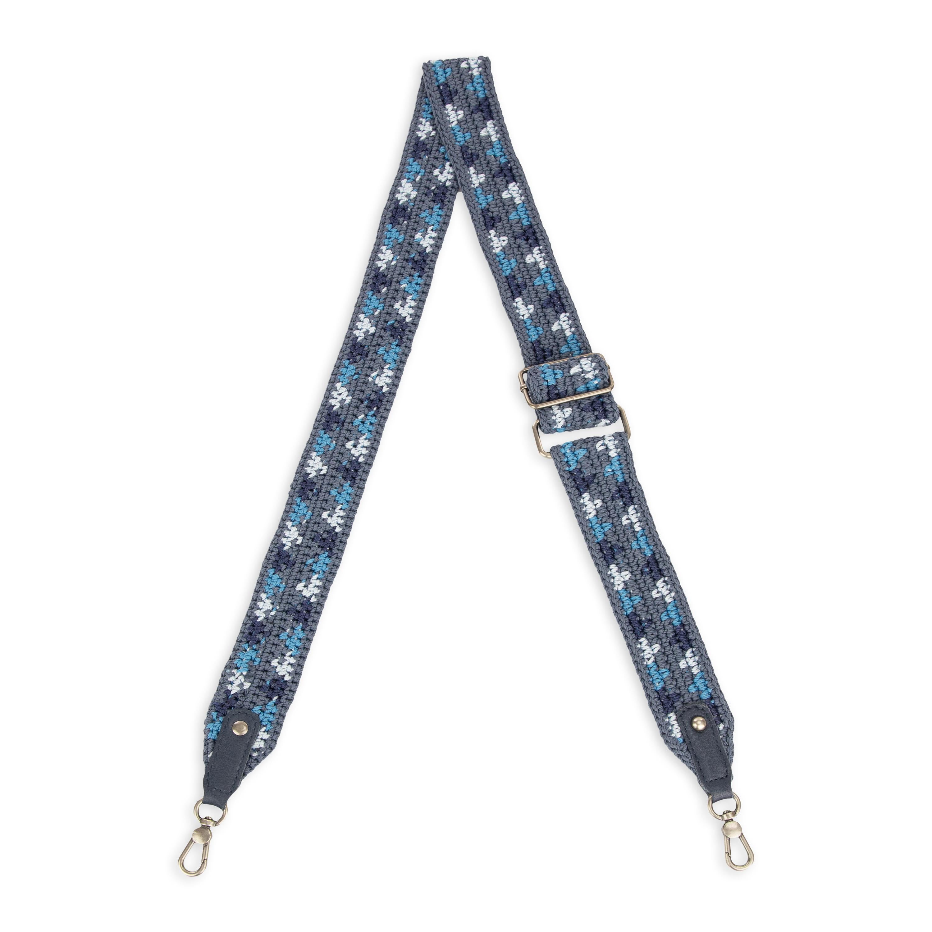 Crochet Crossbody Strap - Hand Crochet - Maritime Triangles