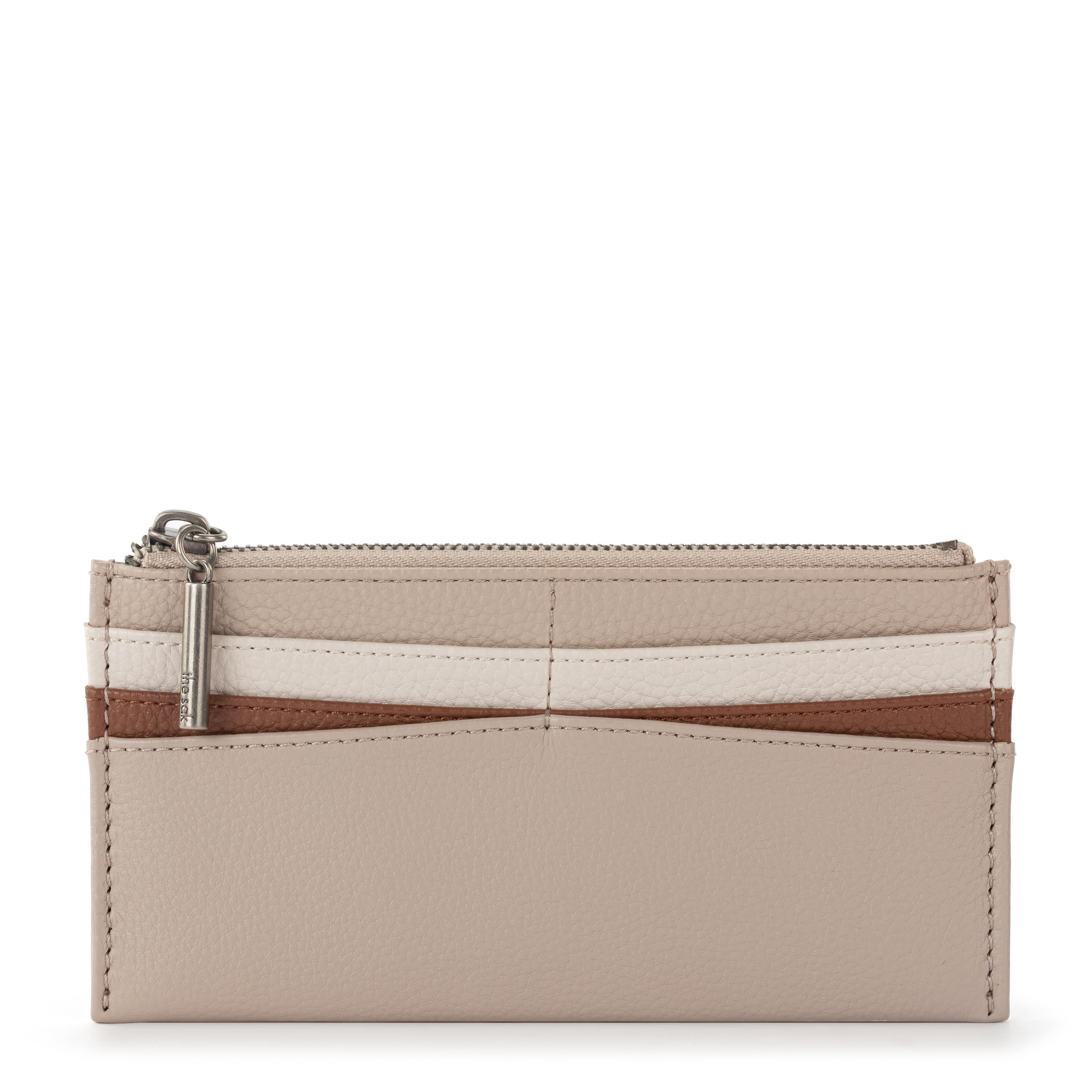 Neva Large Card Wallet - Leather - Sand Block