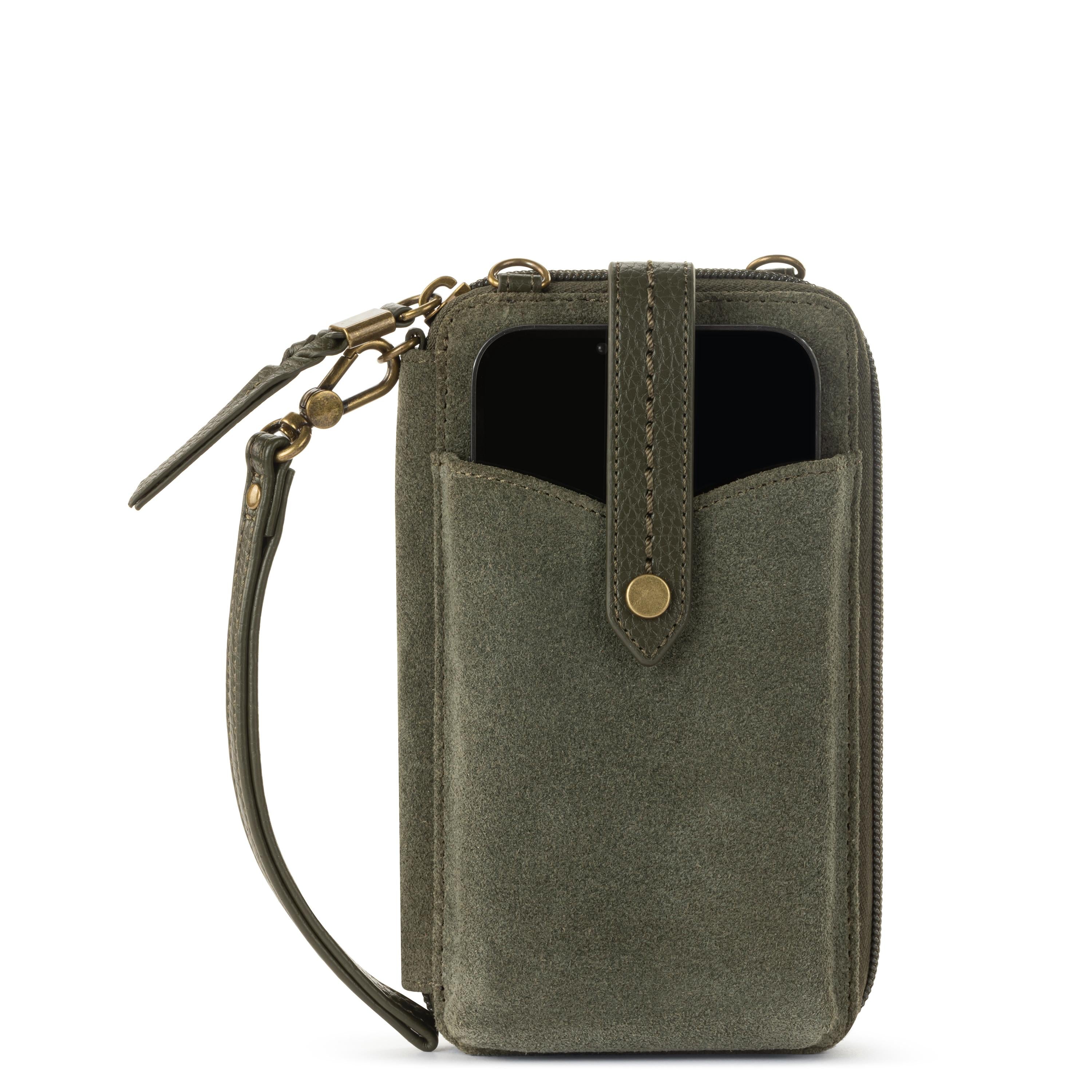 Silverlake Smartphone Wallet - Leather - Moss Suede