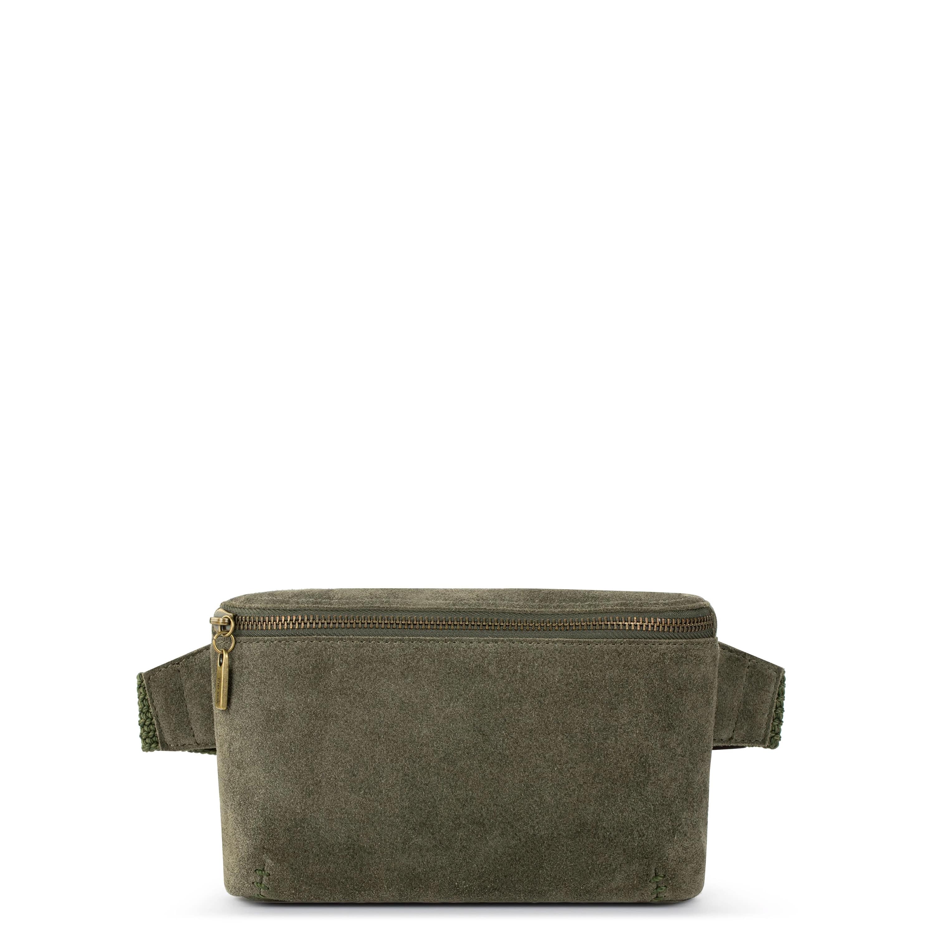 Caraway Small Belt Bag - Leather - Moss Suede