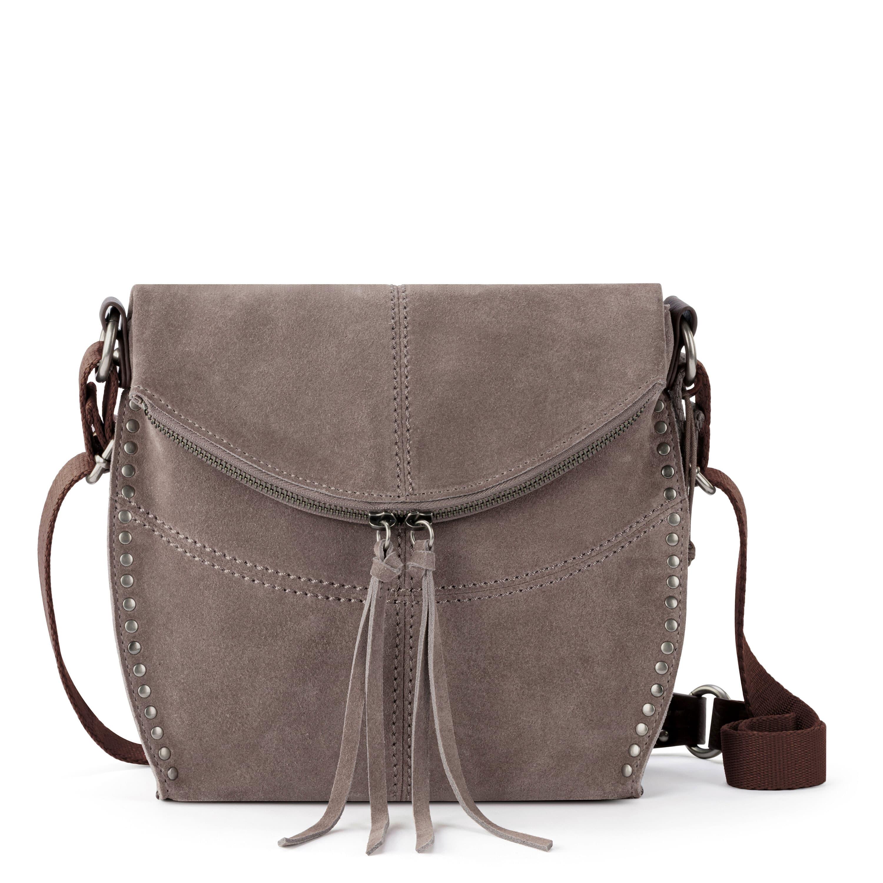 Silverlake Flap Crossbody - Leather - Mushroom Suede