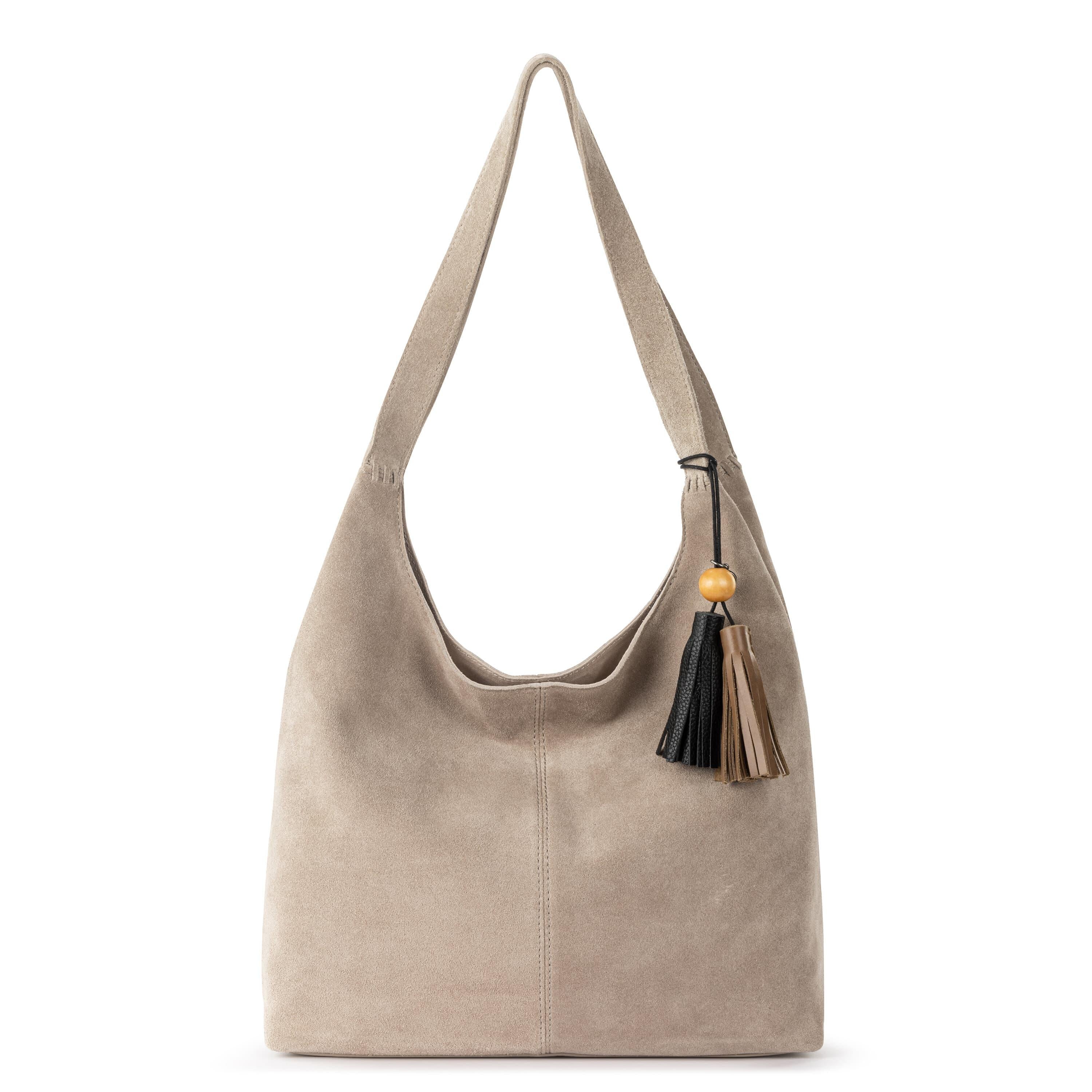 Huntley Hobo - Leather - Sand Suede
