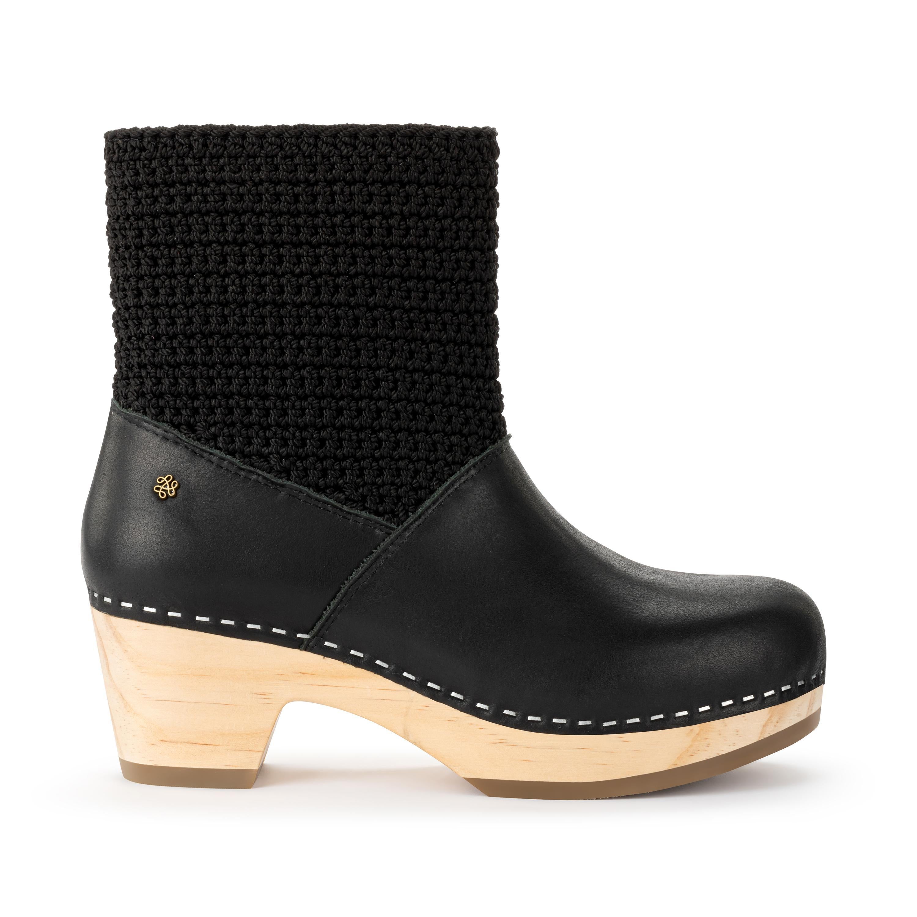 Paloma Clog Boot - Leather - Black